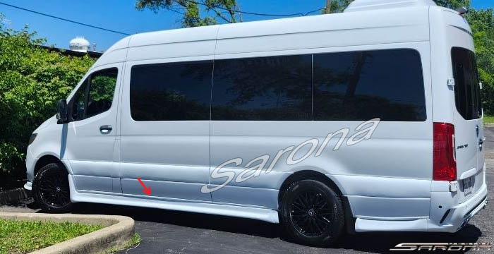 Custom Mercedes Sprinter  Long Wheel Base Side Skirts (2019 - 2024) - $980.00 (Part #MB-075-SS)